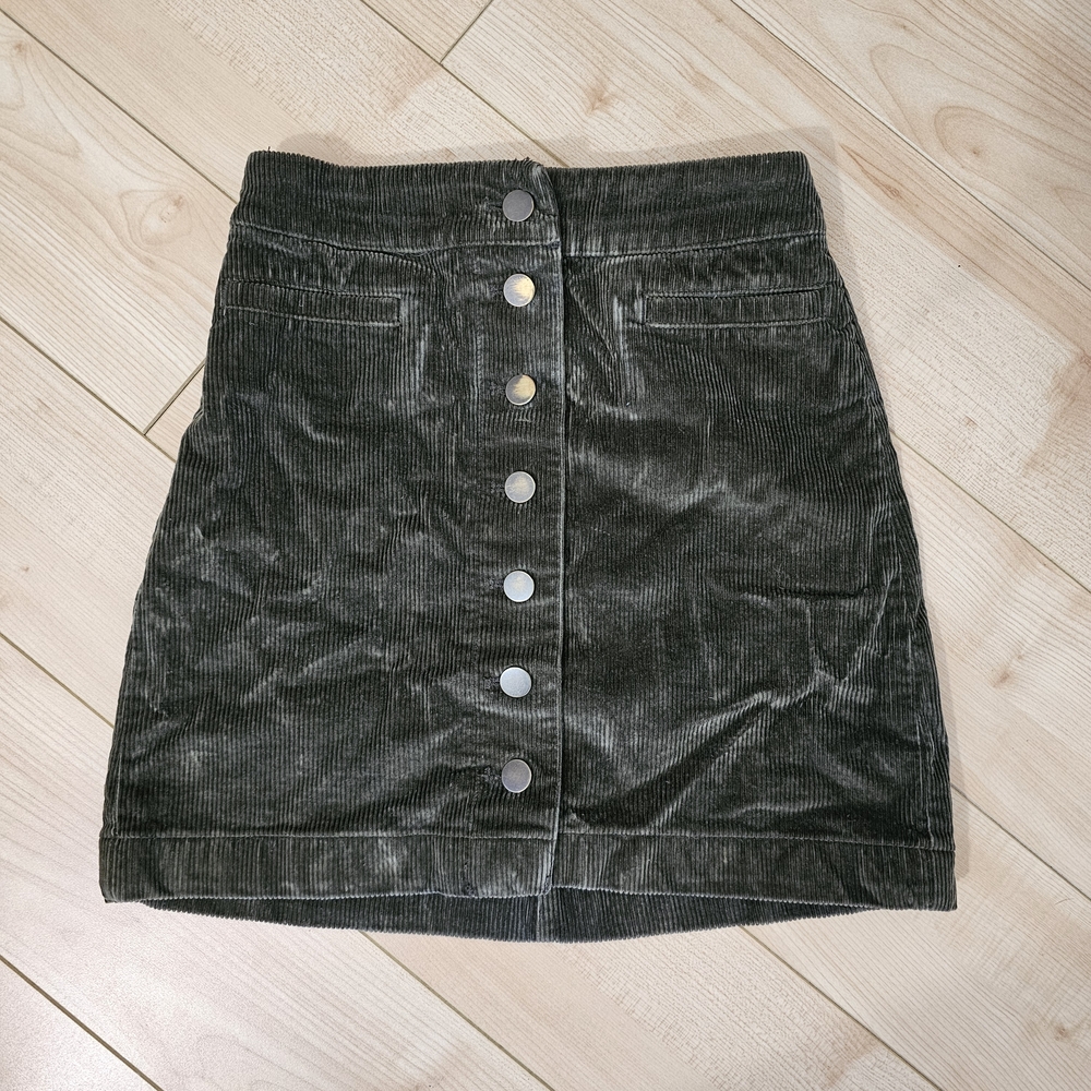 Wilfred Freen Corduroy Button-Down Skirt